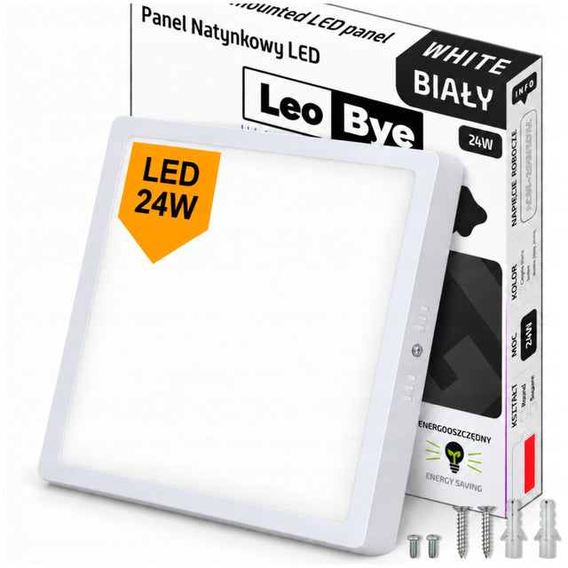 Plafon LED 24W lampa sufitowa do kuchni łazienki oświetlenie pokoju biurowa biała aluminiowa oprawa z wbudowanym źródłem światła 28,3 cm