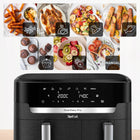 Frytkownica beztłuszczowa tefal EY9428E XXL 11l 2700W dwukomorowa Air Fryer czarny