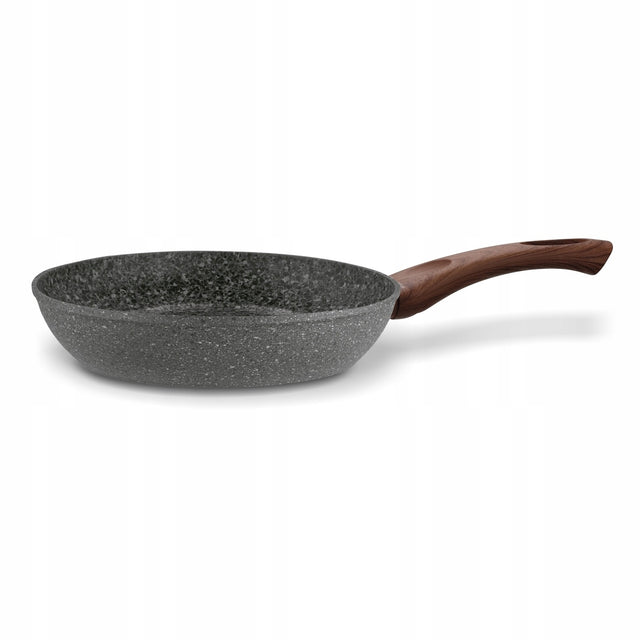 Patelnia marmurowa 22cm patelnia indukcja nieprzywierająca Venga granitowa powłoka, do kuchenki gazowej, elektrycznej i ceramicznej, chłodne uchwyty