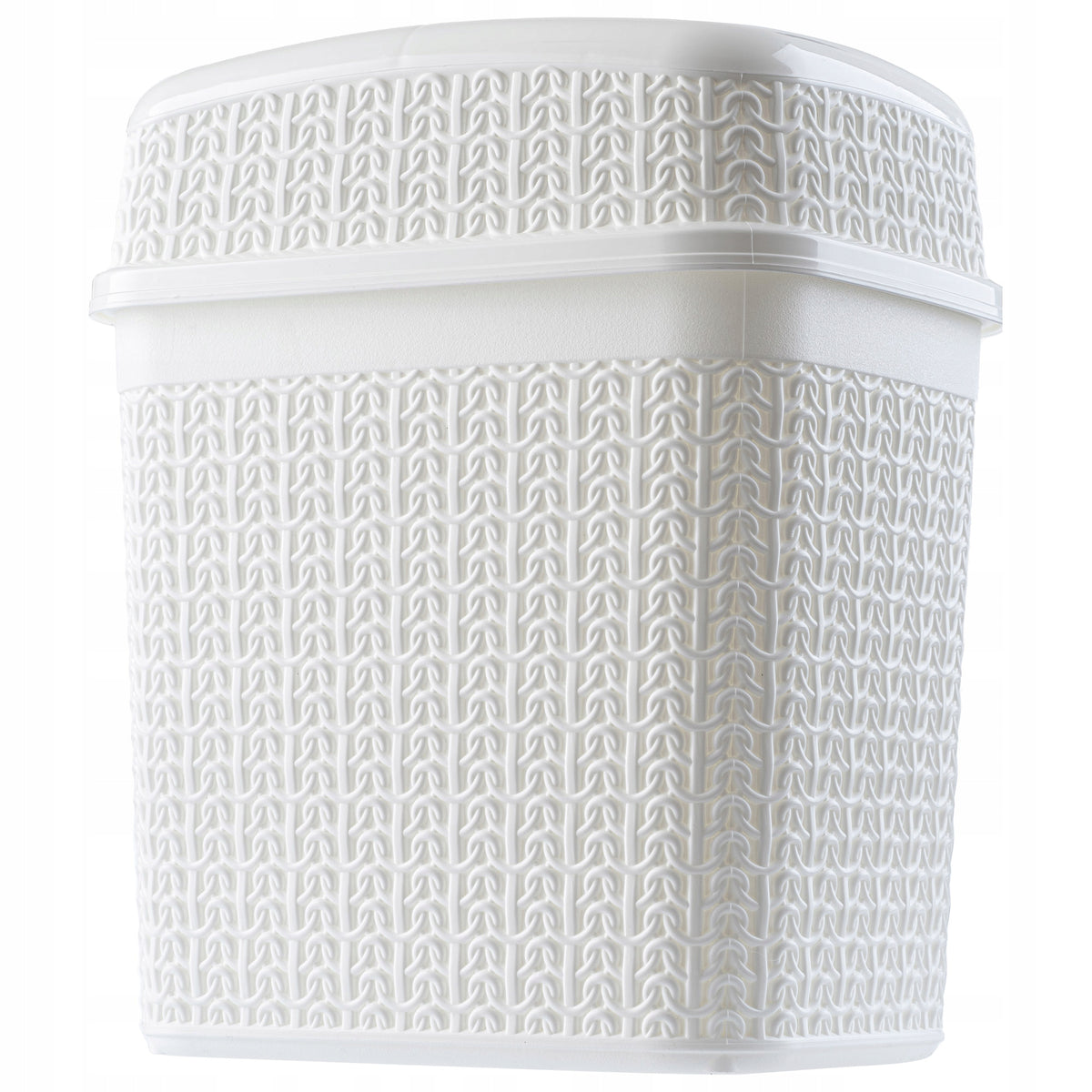 Kosz na śmieci łazienkowy 5l biały do łazienki WC śmietnik uchylny z klapą pojemnik na odpady plastikowy 22x26 cm