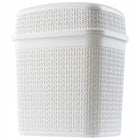 Kosz na śmieci łazienkowy 5l biały do łazienki WC śmietnik uchylny z klapą pojemnik na odpady plastikowy 22x26 cm