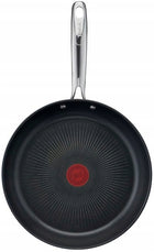 PATELNIA SREBRNA TEFAL 30 CM DUETTO+ INOX INDUKCJA naczynie do smażenia, do zmywarki i piekarnika, na kuchenkę gazową
