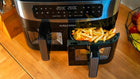 Frytkownica beztłuszczowa dwukomorowa AIR fryer 10l XL 2600W okno podglądu czarny