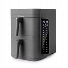 Frytkownica beztłuszczowa dwukomorowa pionowa panel boczny LED Air Fryer szary