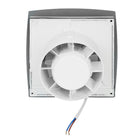 Wentylator łazienkowy 120 MM S srebrny klapa zwrotna cichy ścienny 230V do wentylacji pomieszczeń, wyciąg powietrza
