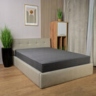 Prześcieradło jersey 100% bawełna z gumką grube 160x200 na materac o wysokości do 25 cm, szare, do łóżka