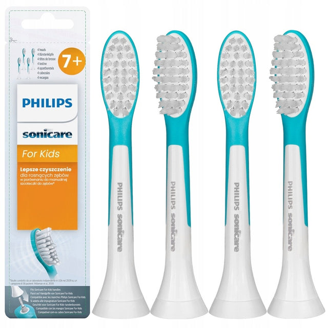 4x Końcówki szczoteczkido Philips Sonicare Kids dla dzieci od lat 7+ HX6044