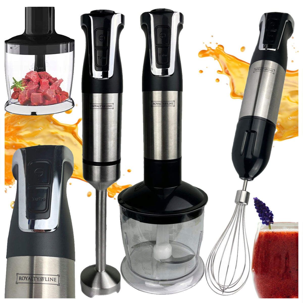 Blender ręczny wielofunkcyjny mikser malakser turbo mocny 800W rozdrabniacz