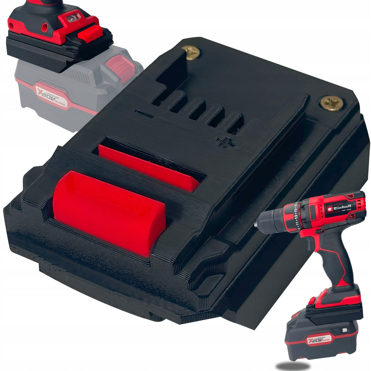 ADAPTER PRZEJŚCIÓWKA Z EINHELL 18V DO BATERII AKUMULATORA PARKSIDE V20X 18V konwerter systemu zasilania do narzędzi