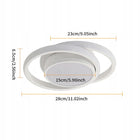 Lampa sufitowa LED plafon ring biały 32W 3000K - nowoczesna do salonu okrągła oprawa z ciepłym światłem, zintegrowane