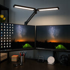 Podwójna Lampka LED na Biurko Kreślarska MOCNA 14W Regulowana 3 Barwy USB oświetlenie stołowe do nauki i pracy, czarna
