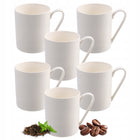 6x kubek biały porcelanowy komplet kubków białych 6szt x 350 ML do kawy, herbaty i napojów, bez wzoru, nadają się do