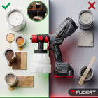 Pistolet do malowania akumulatorowy 2X 4A 1200ML+250 ML dysze 10szt 160DIN natryskowy, farby, lakiery, emulsje, 20 V