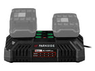 PARKSIDE Akumulatorowa podwójna ładowarka 20 V, PDSLG 20 B1, 2x 4,5 A 220 W do pakietów zasilających elektronarzędzia