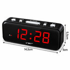 Budzik elektroniczny zegar sieciowy duży wyświetlacz LCD alarm 24H czarny cyfrowy czasomierz do sypialni z cyframi