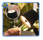 LAMPA LAMPKA LED NOCNA STOŁOWA BIURKOWA USB AKUMULATOR BEZPRZEWODOWA CZARNA oświetlenie metalowe do sypialni i salonu