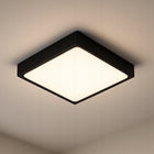 Plafon Lampa sufitowa LED 2x E27 kwadratowy Natynkowy Oprawa czarny do salonu, kuchni i korytarza, na żarówki do 6 w