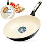 Patelnia granitowa do smażenia duszenia vilde creamtica gaz indukcja 32 cm kuchenka ceramiczna i elektryczna, mycie w