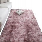 Dywan różowy pluszowy mięciutki shaggy rabbit włochacz 120x170 CM gruby XL prostokątny z poliestru, jednobarwny do