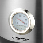 Esperanza czajnik elektryczny z termometrem thames 1.7 L 2200 w srebrny/szary metal, tworzywo sztuczne
