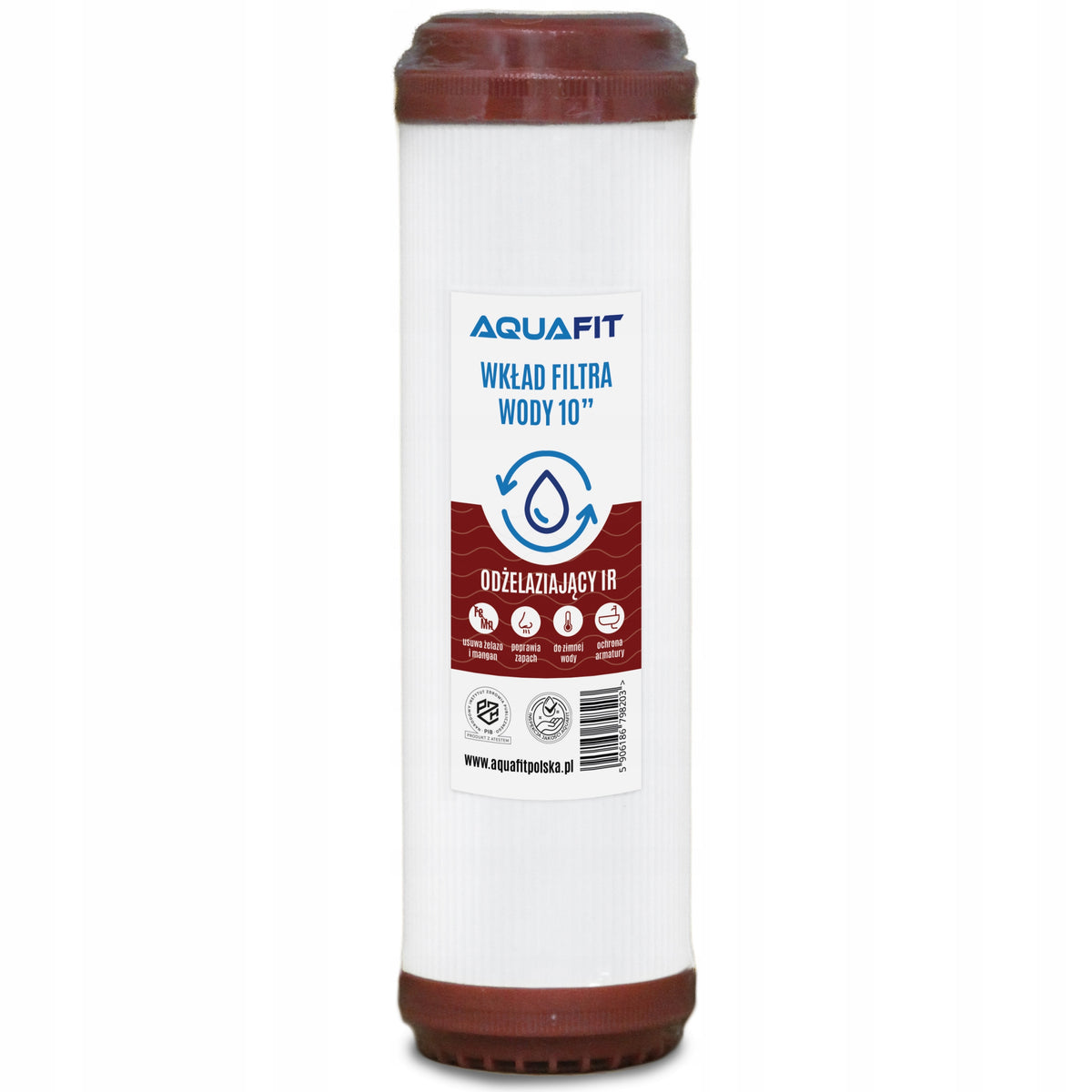 Filtr do Wody Wkład Odżelaziający wodę 10" na żelazo i mangan IR aquafit wkład filtra 0 l