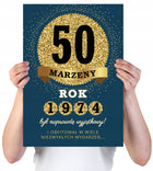 Kartka XXL z imieniem urodzinowa na 50 urodziny 1974 1975 1976 LAT +imię pamiątka dla jubilata, pięćdziesiątka