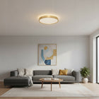 Plafon LED Lampa Sufitowa Oprawa Natynkowa Panel 18W 990lm 4000K osram okrągłe oświetlenie wnętrz, złote, neutralna