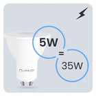 10x Żarówka LED GU10 5W biała neutralna 4000K mocna niemrugająca premium reflektor 500 lm spot do lamp i opraw