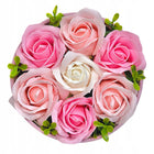 Flower BOX kwiaty mydlane bukiet kwiatów w pudełku prezent flowerbox róże dekoracja do wnętrz, upominek na urodziny
