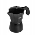 Kawiarka Zaparzacz do Kawy Adler AD 4421 - Intensywne Espresso w 320ml aluminiowa, 6 filiżanek, czarna, można myć w