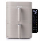 Frytkownica beztłuszczowa dwukomorowa pionowa panel boczny LED Air Fryer szary