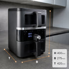 Frytkownica beztłuszczowa Dwukomorowa 10l Air Fryer Comida 2500W 10xprogram czarny