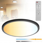 Lampa sufitowa LED plafon panel natynkowy okrągły mocny 24W pilot 29cm duży oprawa do salonu i sypialni, wielobarwne