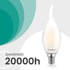 6x żarówka LED E14 filament klasa a 2,2W 470LM = 40W 4000K 360° świeca do żyrandola i kinkietu, neutralne białe