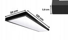 Panel LED Sufitowy 60W natynkowy 120 x 30cm Plafon 5400LM Czarna lampa prostokątna, oświetlenie do biura i domu