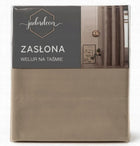 Gotowa Zasłona Velvet Zasłony na Taśmie Żabki 140x250 Welurowa Beż Caffe osłona okienna zaciemniająca, gładka do salonu