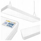 Lampa Wisząca Liniowa Biurowa 120cm 90W LED CCD Biała Zaokrąglona oprawa nad biurko, do gabinetu i stanowiska pracy, z