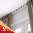 Karnisz sufitowy pojedynczy szyna aluminiowa biała żabki agrafki 250 cm prowadnica do firan i zasłon, jednotorowa, do