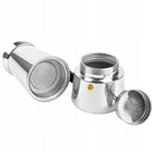 Kawiarka zaparzacz do kawy herbaty 200ml stalowa indukcja GAZ 4 filiżanki mokapot, mycie w zmywarce, czarno-srebrna