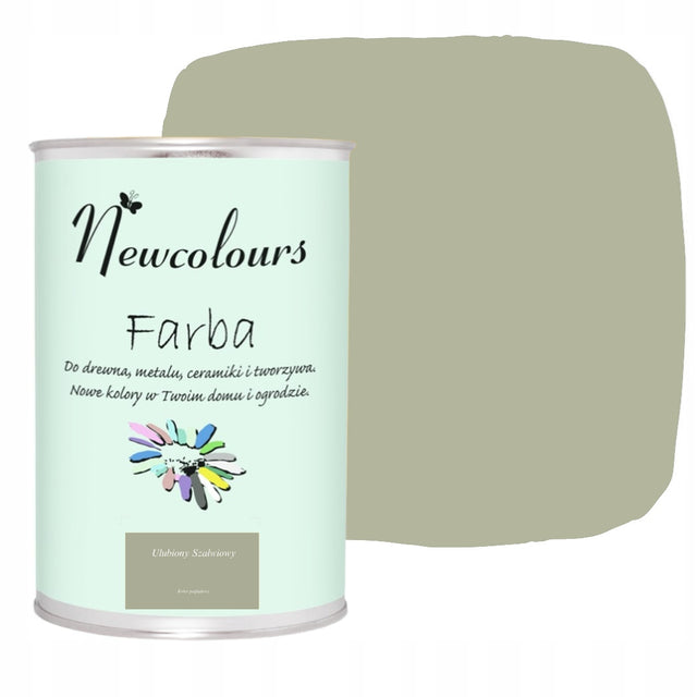 Farba do mebli Newcolours - Ulubiony Szałwiowy 900ml preparat renowacyjny, odnawianie szafek, komód, krzeseł i stołów