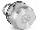 Garnek stalowy tradycyjny 22cm z pokrywką na GAZ 4l Ronner austria naczynie kuchenne do zup i dań jednogarnkowych