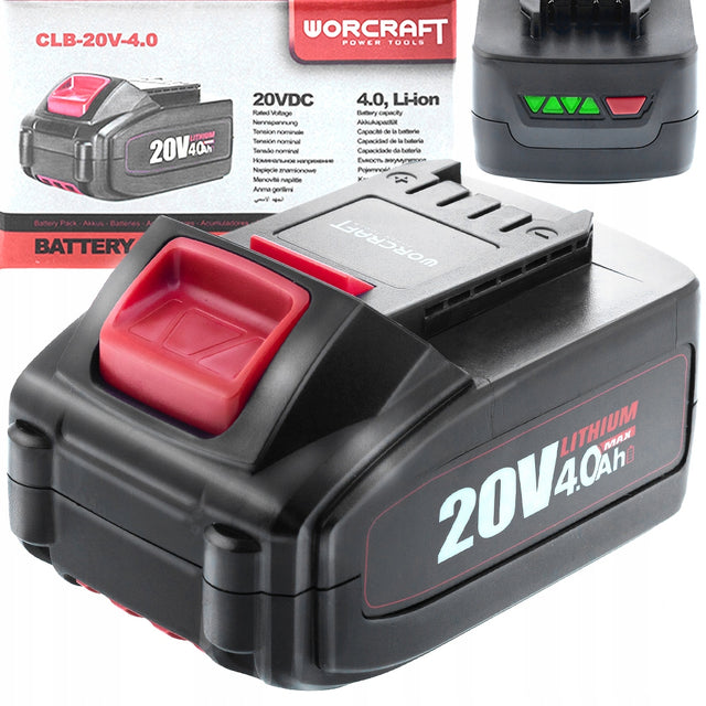 Akumulator bateria li-ion 20V 4000mAh AKU worcraft do elektronarzędzi bezprzewodowych
