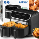 Frytkownica beztłuszczowa zelmer frytownica piekarnik podwójna AIR fryer 9l czarny