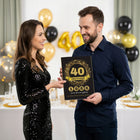 Prezent na 40 urodziny kartka urodzinowa XL okolicznościowa z 1986 + imię laurka, życzenia, pamiątka na czterdziestkę