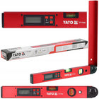 Kątomierz elektroniczny cyfrowy yato 400mm 225° aluminiowa dokładność 0,5mm przymiar kątowy do trasowania i stolarstwa