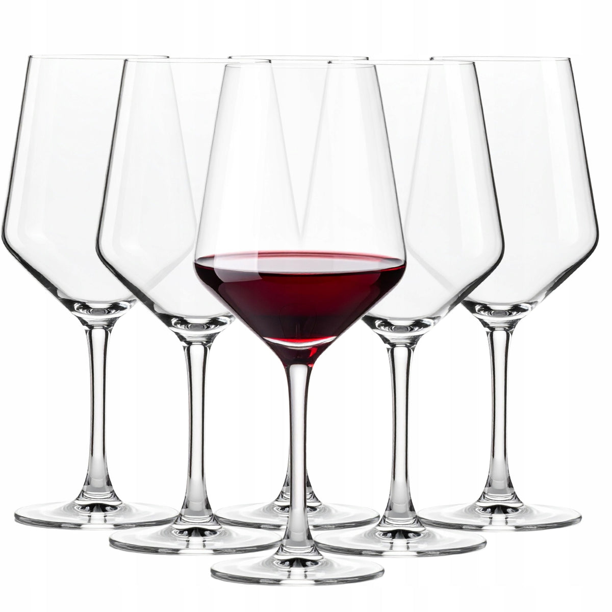 Eleganckie Kieliszki Glasmark do Wina Czerwonego 580ml 6szt Zestaw Prezent szkło bezbarwne, białe wino, można myć w