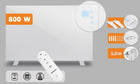 Grzejnik na Podczerwień Elektryczny Promiennik 800W Pilot WiFi + APLIKACJA 800 W