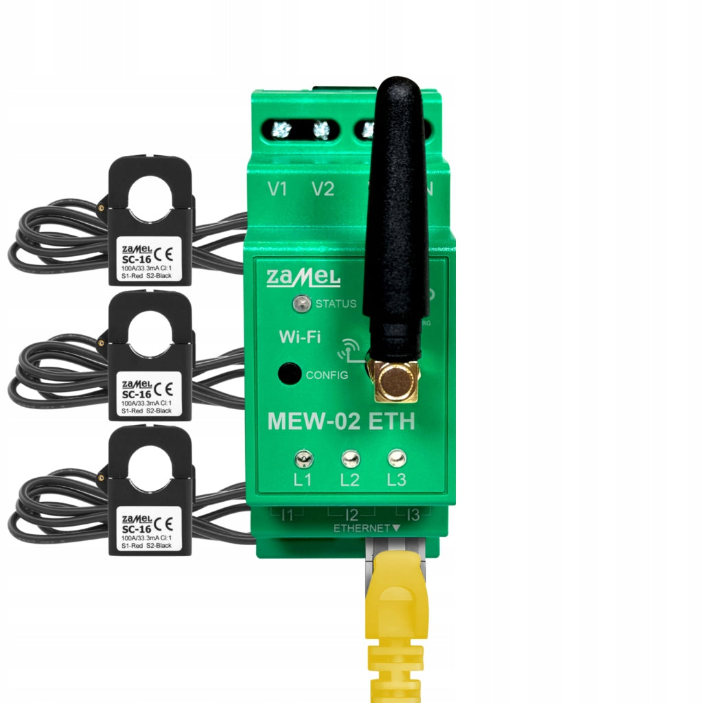 Dwukierunkowy Licznik Energii 3-faz 100A SUPLA MEW-2 ETH/SC-16 SUPLA ZAMEL