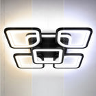 Lampa Sufitowa Nowoczesna Czarna Żyrandol Plafon RGB CCT 72W LED 7920lm oświetlenie do pokoju, aluminiowa, 5 punktów