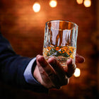 ZESTAW WHISKY DLA MĘŻCZYZN SZKLANKI KARAFKA WHISKY KAMIENIE ETUI PREZENT do bourbonu i degustacji, pojemność 300 ml